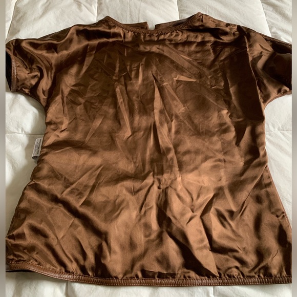 Escada Soft Luxurious Leather Weave Blouse - Picture 10 of 15